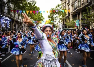 celebracion colorida carnaval argentina calles fiesta
