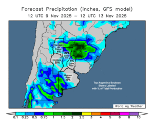 mapa del clima semanal en argentina