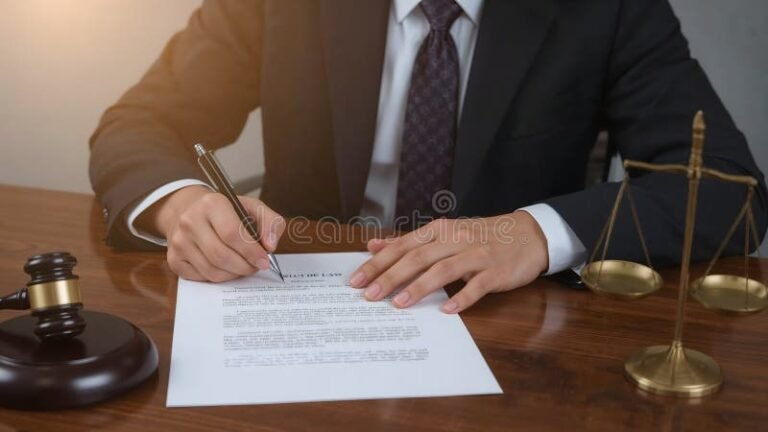 persona firmando documento oficial legal 1