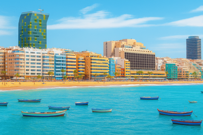 playa las palmas buenos aires panorama soleado