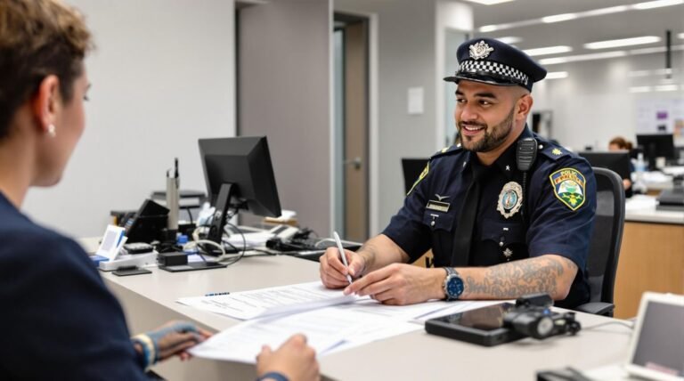 policia recibiendo denuncia en comisaria