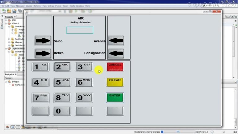 simulador cajero automatico banco nacion interface
